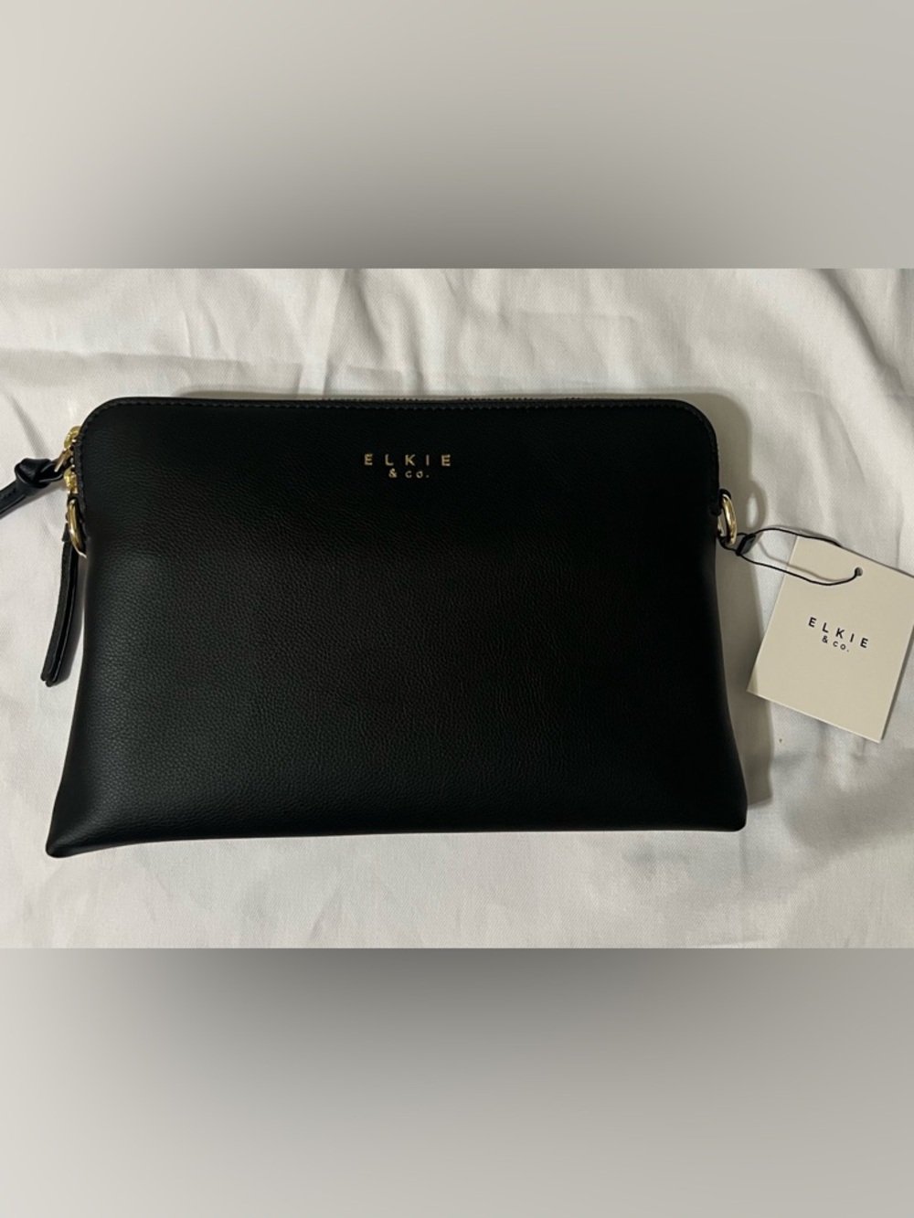 Elkie and Co Vegan Black/Gold Pouch Set